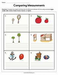Image result for Measurement Kindergarten Live Worksheet