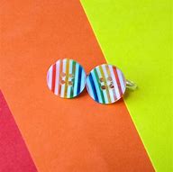 Image result for Button Earrings