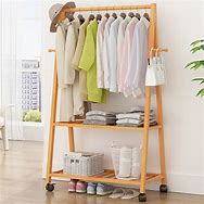 Image result for Cloth Hanger Stand Wood Finish