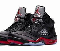 Image result for Jordan 5 Red N Black