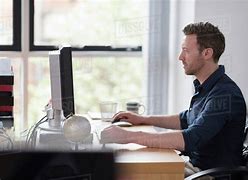 Image result for Person Working at Computer Desk