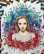 Image result for Girl Doodle Art