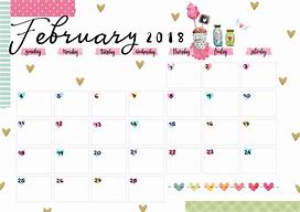 Image result for 2018 February Calendar Free PDF Printable