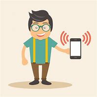 Image result for Man Holding Phone Cartoon