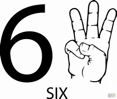 Image result for ASL Number 6