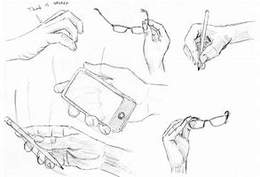 Image result for Anime Hand Holding Phone Drawing