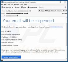 Image result for Microsoft Your Account Will Be Suspended Soon