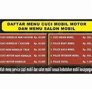 Image result for Daftar Harga Cuci Motor Mobil