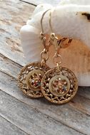 Image result for Vintage Button Earrings