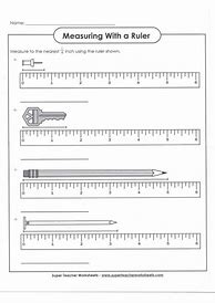 Image result for Measuring Objects with Ruler Worksheet