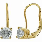 Image result for Diamond Leverback Earrings Gold