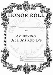 Image result for B Honor Roll