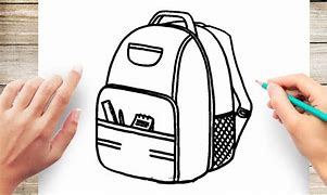 Image result for Simple Backpack Drawing