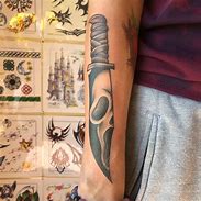 Image result for Ghostface Knife Tattoo