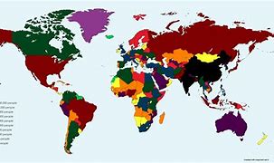 Image result for World Map with Countries Colorful