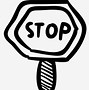 Image result for Stop Sign with Hand Black and White