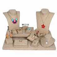 Image result for Burlap Pillows Used for Jewelry Display