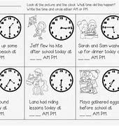 Image result for Telling Time AM and Pm Worksheets