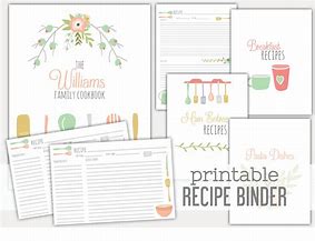 Image result for Printable Recipe Book Dividers