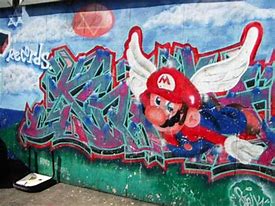Image result for Graffiti Art Mario
