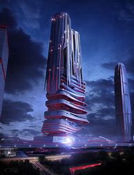 Image result for Futuristic Tower Concept Art