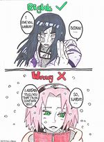 Image result for Sakura vs Hinata Meme