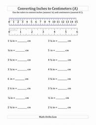 Image result for Inches to Cm Converter Worksheet