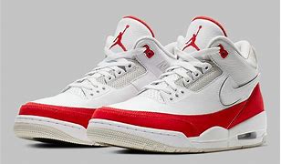 Image result for Red and White Jordan 3s