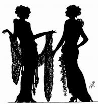 Image result for Black and White Vintage Art Silhouette Image