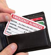Image result for Emergency Contact Card for Wallet