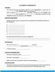 Image result for Catering Services Agreement Template