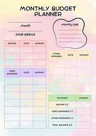 Image result for Cute Budget Template