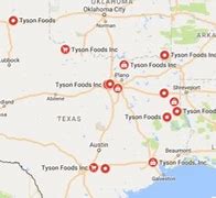 Image result for Tyson Foods Plant Locations Map