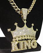 Image result for Gold King Necklace Men