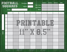 Image result for Numbered Football Squares