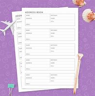 Image result for Address Book Template with Icons