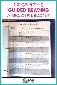 Image result for Guided Reading Anecdotal Notes Template