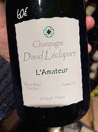 Image result for David Leclapart Champagne l'Amateur Blanc Blancs Extra Brut