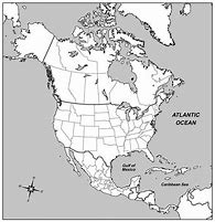 Image result for North America Map Black and White