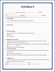 Image result for Simple Work Contract Template