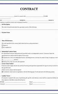 Image result for Sample Contract Agreement Form