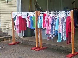 Image result for Wall Mounted Clothes Hanger Rack