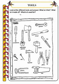 Image result for Kindergarten Tools Worksheets