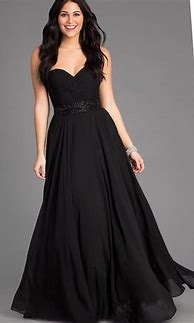 Image result for Plus Size Long Black Dress