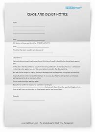 Image result for Cease Contact Letter