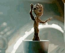 Image result for Dancing Baby Groot Coffee Meme