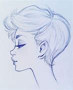 Image result for Female Face Side View Drawing