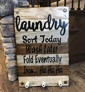 Image result for Laundry Sign with Hooks