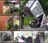 Image result for Motorcycle Enclosures for Outside Storage