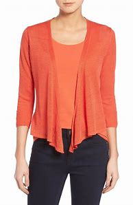 Image result for three quarter sleeve cotton cardigans for women
